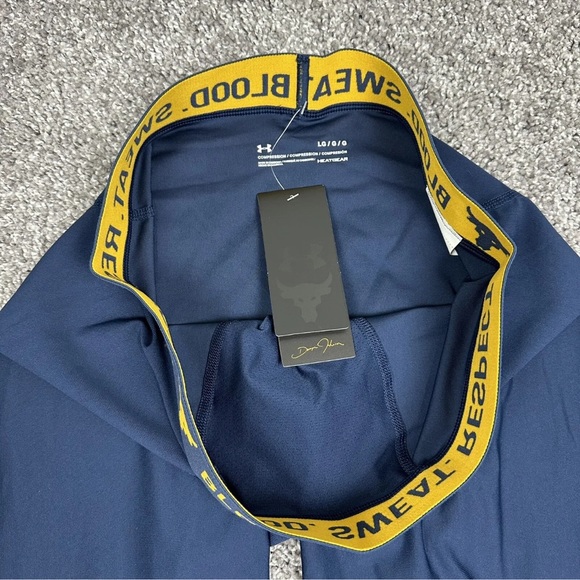 ✔️UNDER ARMOUR PROJECT ROCK HEATGEAR MENS LEGGINGS WORKOUT TIGHTS - Picture 8 of 10